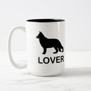 Caneca De Café Em Dois Tons Tampa do german shepherd com Silhouette
