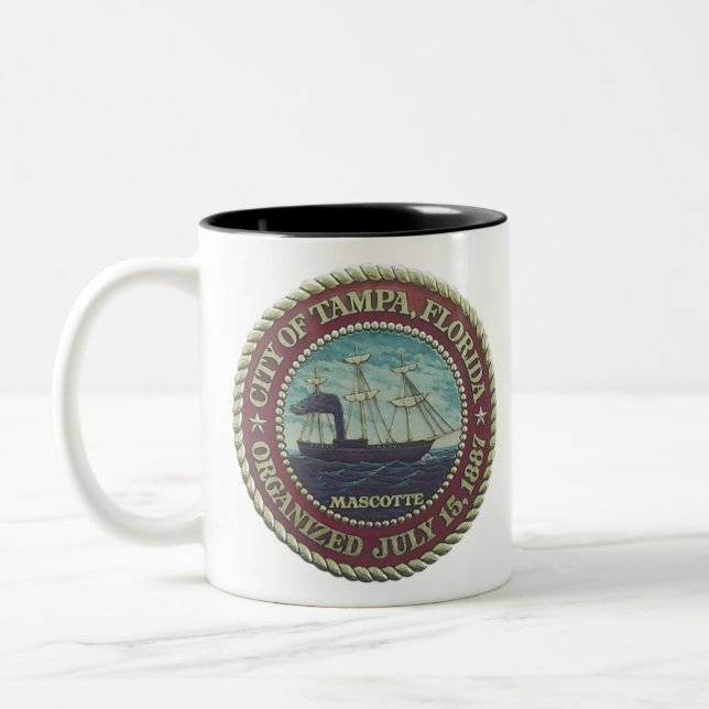 Caneca De Café Em Dois Tons Tampa Flórida (Esquerda)
