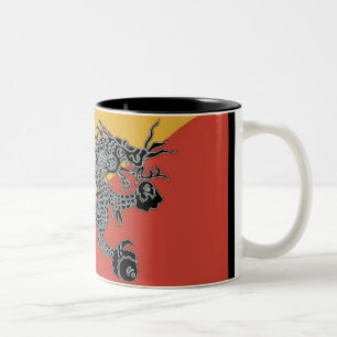 Caneca De Café Em Dois Tons Tampão Dragão Negro