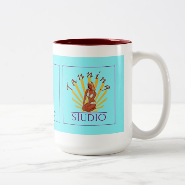 Caneca De Café Em Dois Tons Tanning Studio - Mug, Copa (Direita)