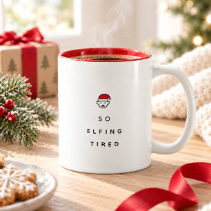 Caneca De Café Em Dois Tons Tão Danado de Cansado