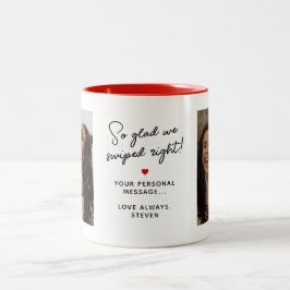 Caneca De Café Em Dois Tons Tão Feliz Que Esfregámos A Mensagem 2 Fotografias