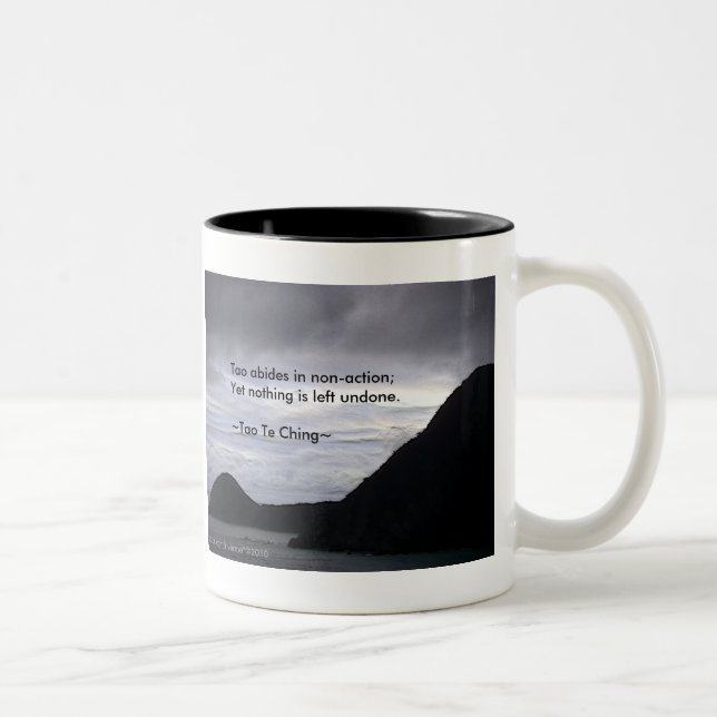 Caneca De Café Em Dois Tons Tao Te Ching No.7/ (Direita)
