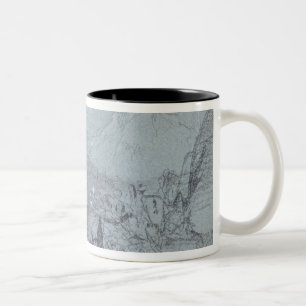 Caneca De Café Em Dois Tons Taormina, das "vistas de Sicília" (giz & gouache