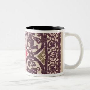 Caneca De Café Em Dois Tons Tapeçaria do leste do império romano que mostra 