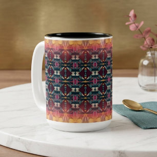 Caneca De Café Em Dois Tons Tapeçaria do Nascer do Sol