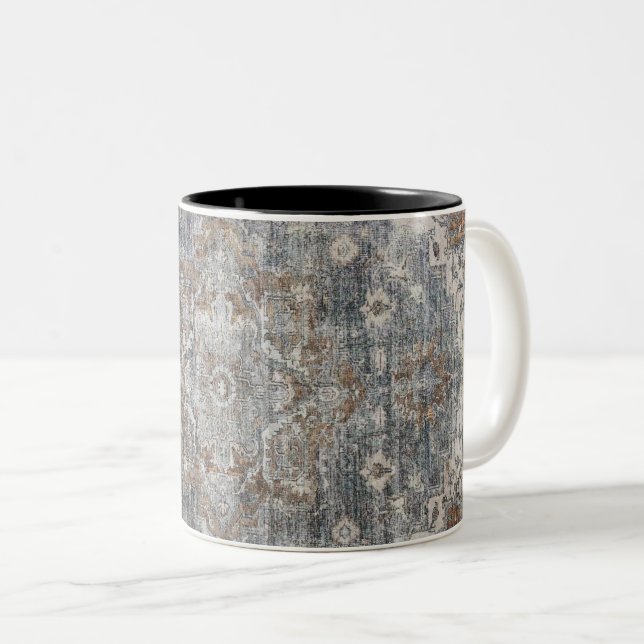 Caneca De Café Em Dois Tons Tapete persa turco oriental (Frente Esquerda)