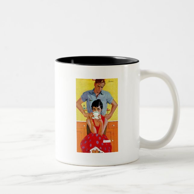 Caneca De Café Em Dois Tons Tarde Demais Para Compensar (Direita)