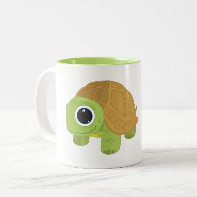 Caneca De Café Em Dois Tons Tartaruga (Frente Esquerda)