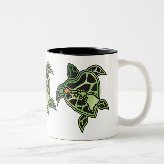 Caneca De Café Em Dois Tons Tartaruga das ilhas de Havaí (Direita)