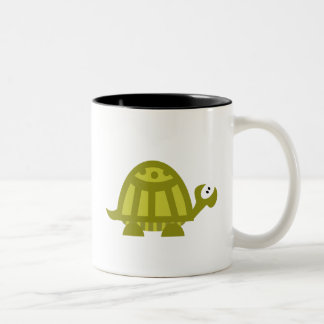 Caneca De Café Em Dois Tons Tartaruga verde