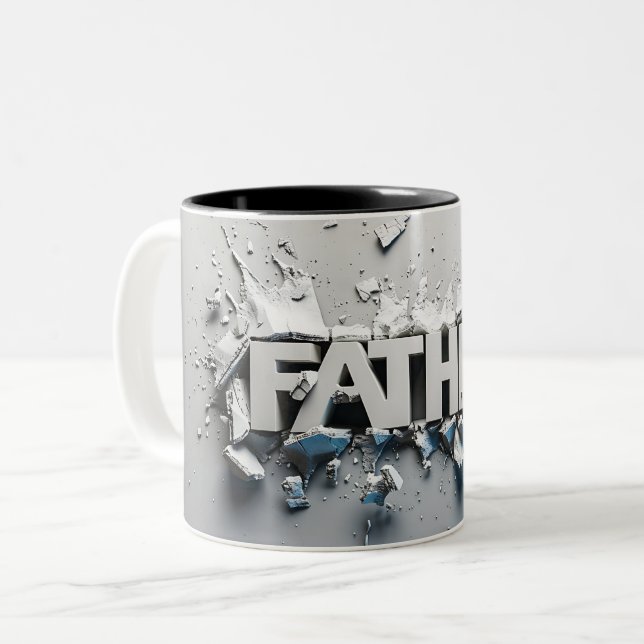 Caneca De Café Em Dois Tons Tasse 2 Couleurs Father (Frente Esquerda)