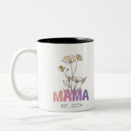 Caneca De Café Em Dois Tons Tasse 2 Couleurs Mama Est 2024 Mothers Day