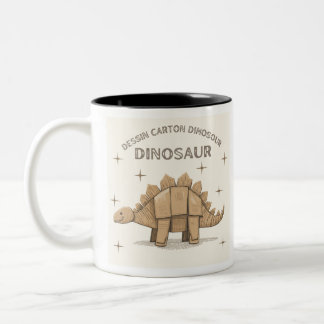 Caneca De Café Em Dois Tons Tasse Enfant avec Adorable Dessin de Dinosaure