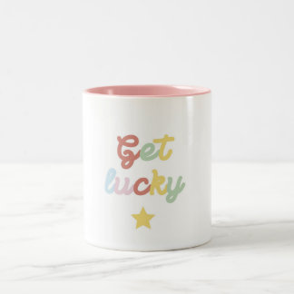 Caneca De Café Em Dois Tons Tasse Get lucky mit Stern