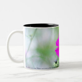 Caneca De Café Em Dois Tons Tasse mit Cosmea-Blüte und Psalm