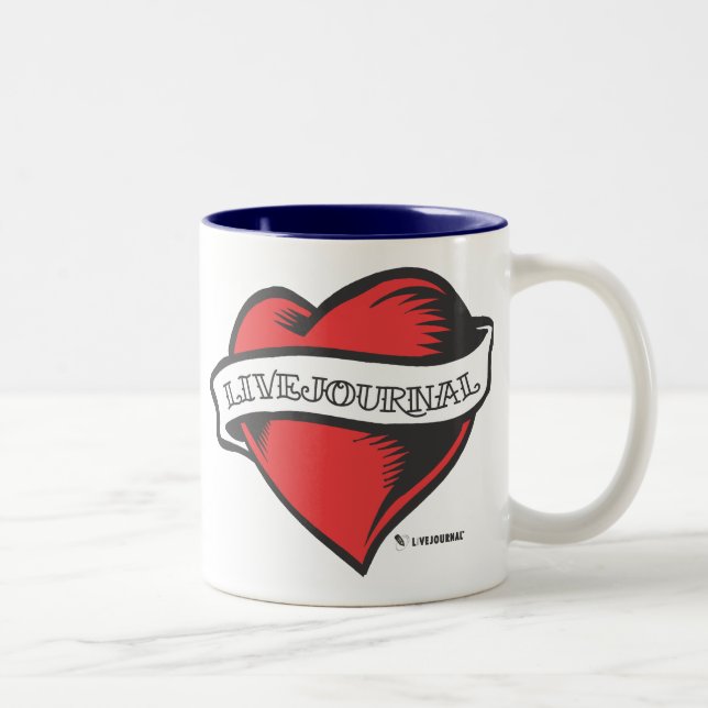 Caneca De Café Em Dois Tons Tatuagem de LiveJournal (Direita)