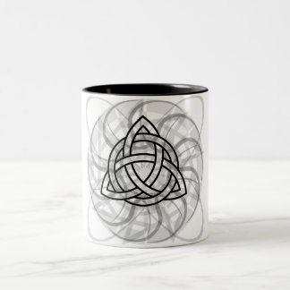 Caneca De Café Em Dois Tons Tatuagem tribal de Triquetra