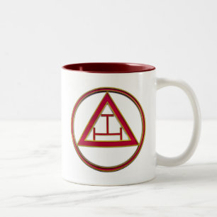 Caneca De Café Em Dois Tons Tau real triplicar-se do arco