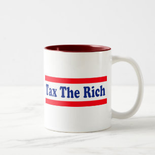Caneca De Café Em Dois Tons Taxe os ricos!