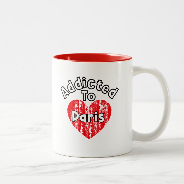 Caneca De Café Em Dois Tons Taza Addicted to Paris (Direita)