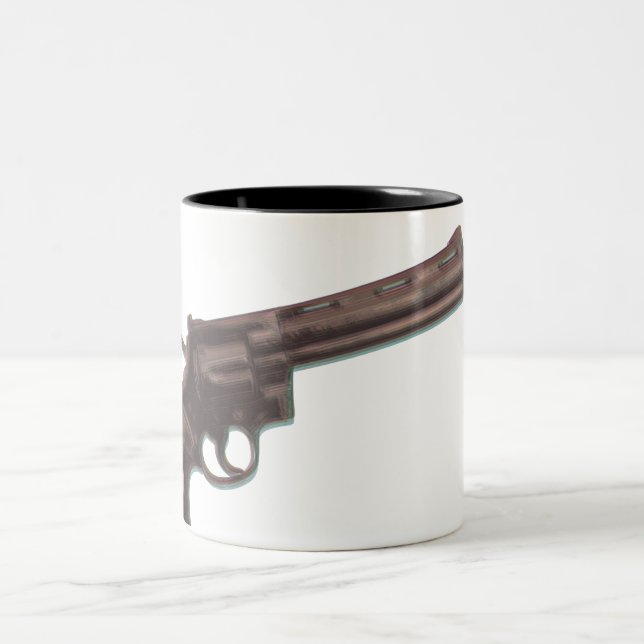Caneca De Café Em Dois Tons Taza Colt Python (Centro)