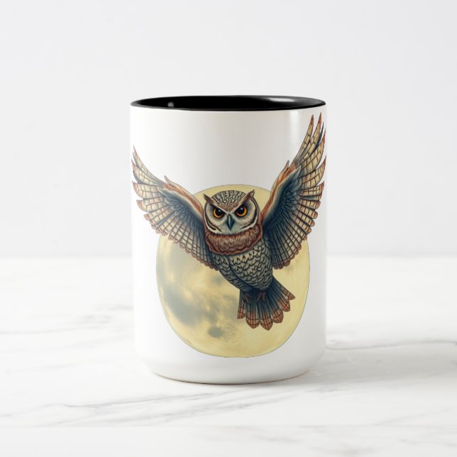Caneca De Café Em Dois Tons taza de buho (Centro)