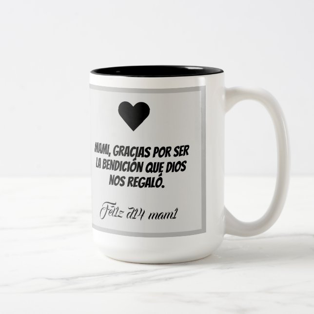 Caneca De Café Em Dois Tons Taza dia de la madre (Direita)