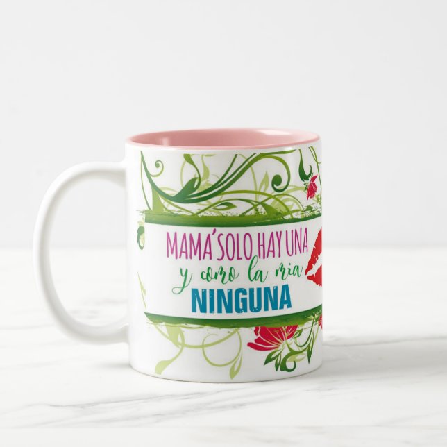 Caneca De Café Em Dois Tons Taza Día de las Madres (Esquerda)