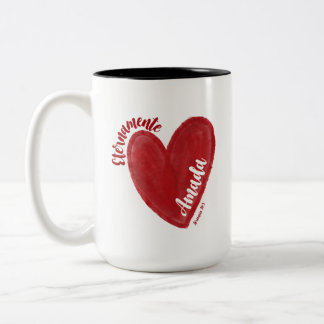 Caneca De Café Em Dois Tons taza Eres Amada 