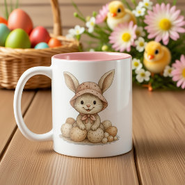 Caneca De Café Em Dois Tons Taza Happy Easter para café
