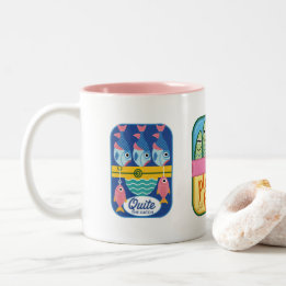 Caneca De Café Em Dois Tons Taza life of a sardine pink
