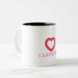 Caneca De Café Em Dois Tons taza love mon