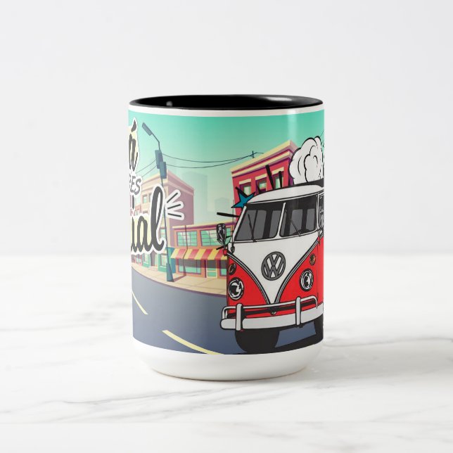 Caneca De Café Em Dois Tons Taza Papá Eres Genial Combi  (Centro)