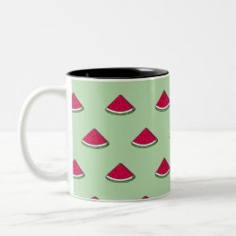Caneca De Café Em Dois Tons Taza rebana de sandia kawaii