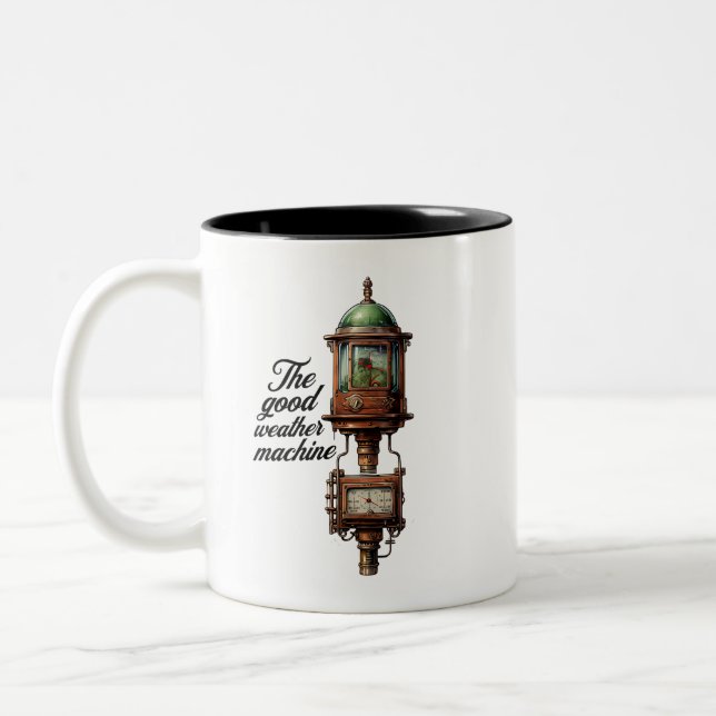 Caneca De Café Em Dois Tons Taza "The Good Weather Machine" (Esquerda)