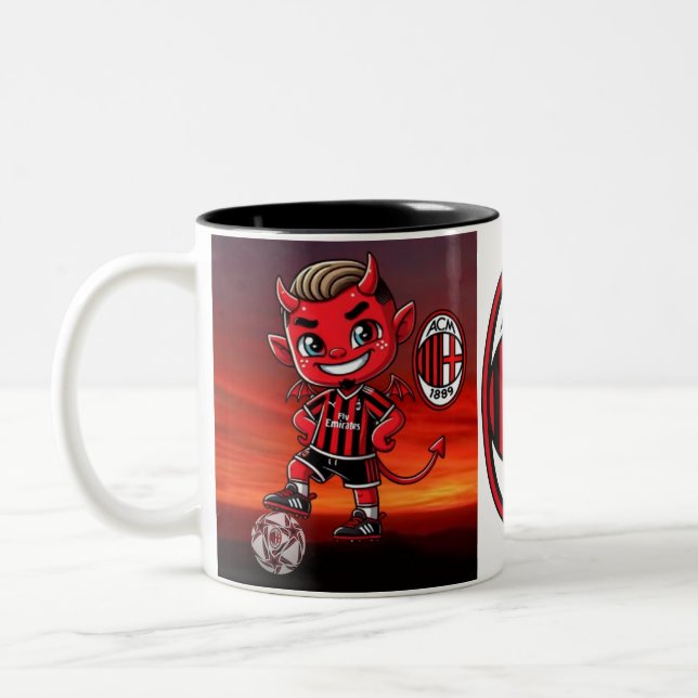 Caneca De Café Em Dois Tons Tazza Milan calcio (Esquerda)