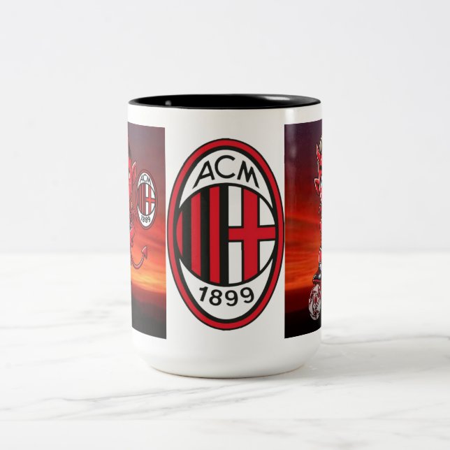 Caneca De Café Em Dois Tons Tazza Milan calcio (Centro)