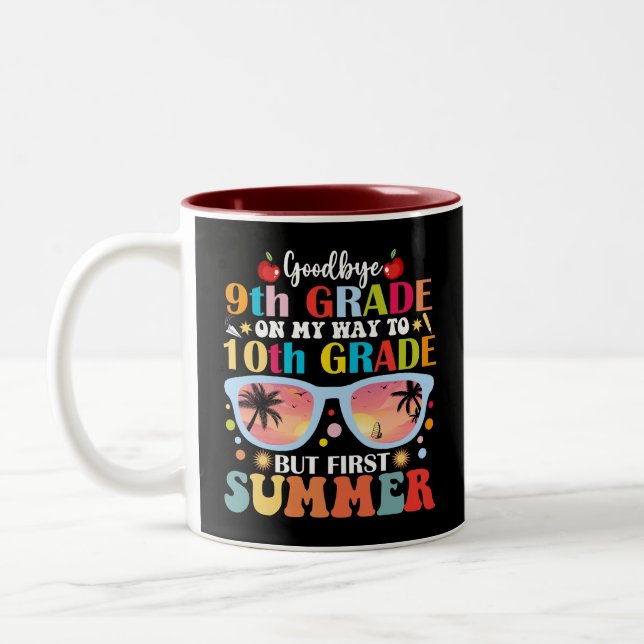 Caneca De Café Em Dois Tons Tchau Formando 10º Grau Olá Verão (Esquerda)