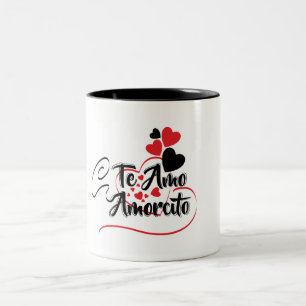 Caneca De Café Em Dois Tons Te amo de Taza