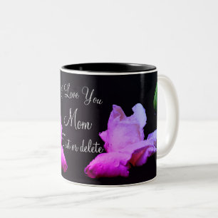 Caneca De Café Em Dois Tons Te Amo Mãe Rainbow Rosebud Personalizado