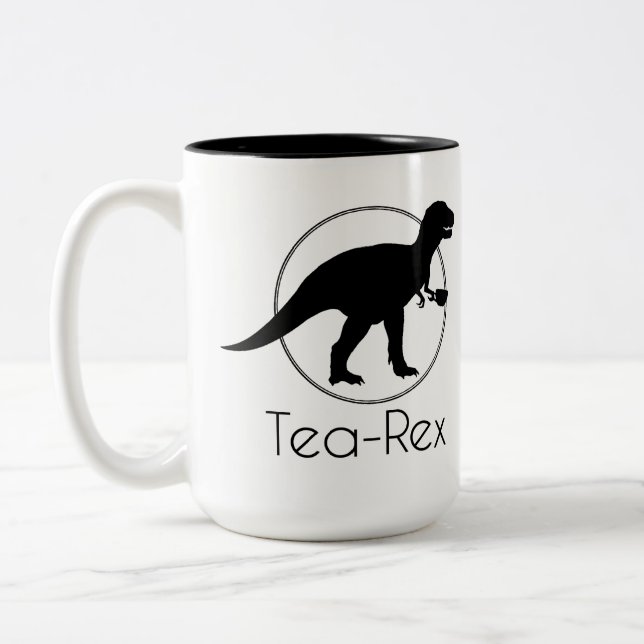 Caneca De Café Em Dois Tons Tê Rex (Esquerda)