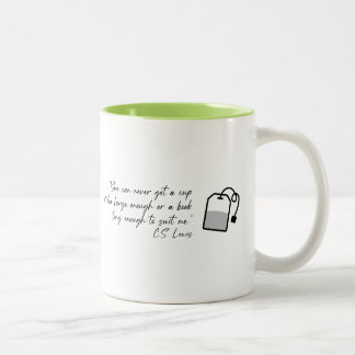 Caneca De Café Em Dois Tons Tea molecule porcelain cup and CS Lewis quote