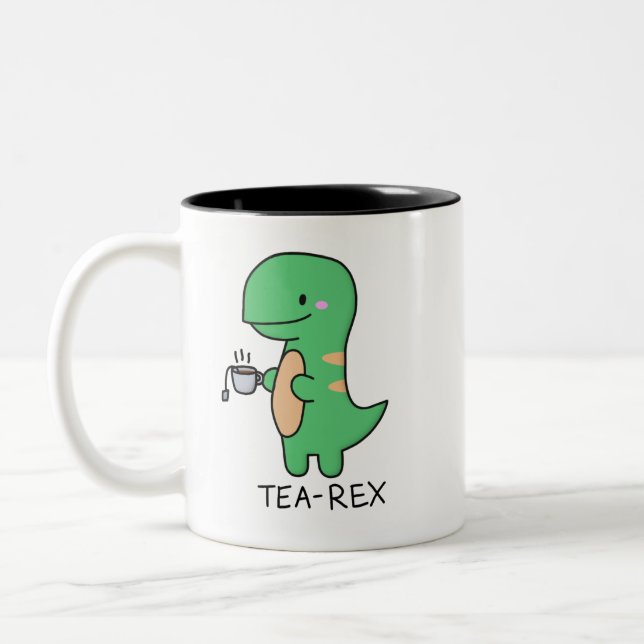 Caneca De Café Em Dois Tons Tea-rex (Esquerda)