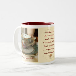 Caneca De Café Em Dois Tons Tea with Dolls Ceramic Mug