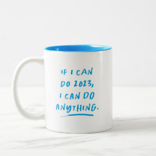 Caneca De Café Em Dois Tons Teal engraçado 2020 inspirador