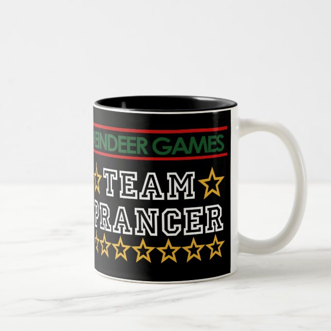 Caneca De Café Em Dois Tons Team Prancer Mug (Direita)