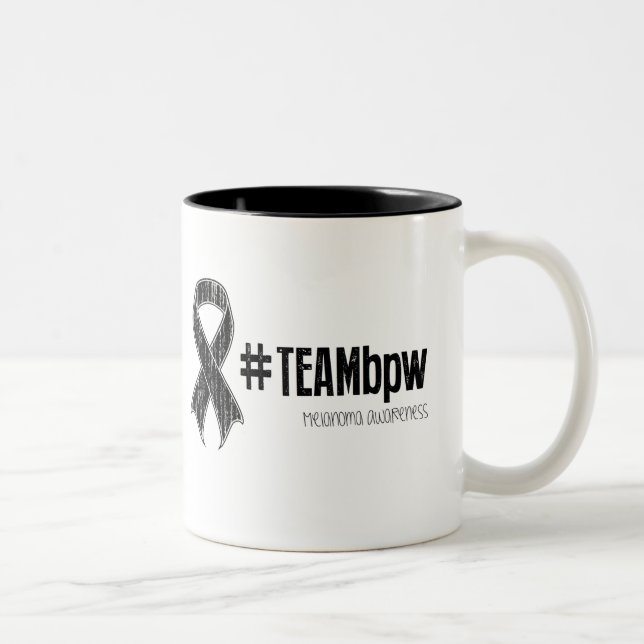 Caneca De Café Em Dois Tons #TEAMbpw Coffee Mug (Direita)