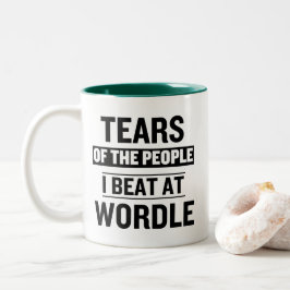 Caneca De Café Em Dois Tons Tears of The People I Beat at Wordle Mug Funny