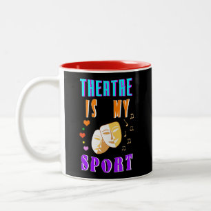 Caneca De Café Em Dois Tons Teatro É Meu Ator De Esporte Drama